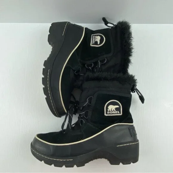 Sorel Tivoli II Boots Suede Faux Fur Winter Snow Boots - Picture 6 of 10
